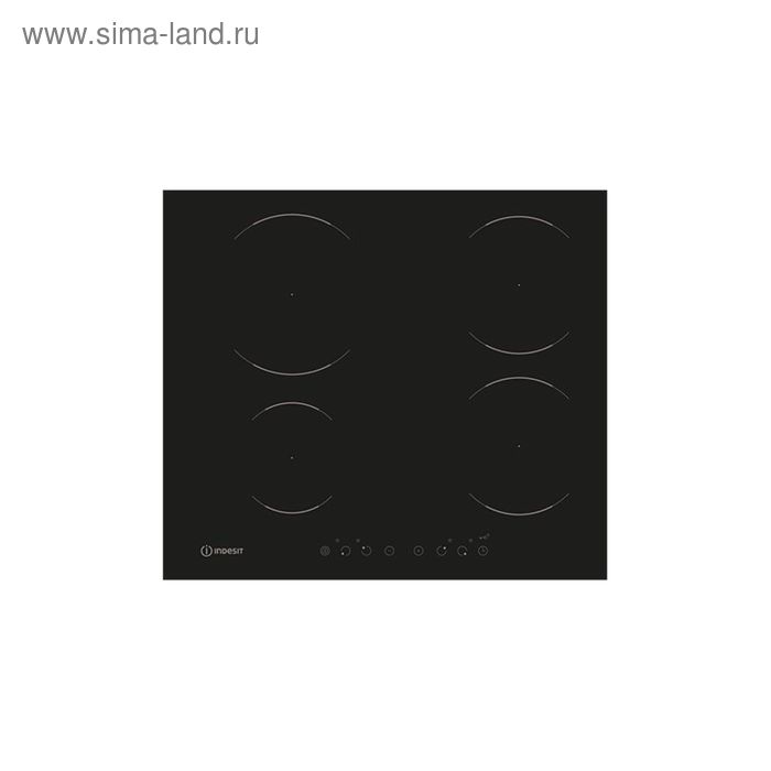 Варочная поверхность Indesit VIA 640 0 C, индукционная, 4 конфорки, сенсор, черная - Фото 1