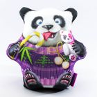 Мягкая игрушка-антистресс "Панда сладкоежка", фиолетовый, 28 см - Фото 1