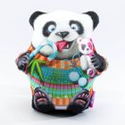 Мягкая игрушка-антистресс "Панда сладкоежка", оранжевый, 28 см - Фото 1