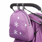 Санки коляска «Pikate. Снежинки», цвет фиолетовый - Фото 6
