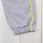 Костюм спортивный для мальчика (толстовка, брюки), рост 134-140 см, цвет серый меланж - Фото 7