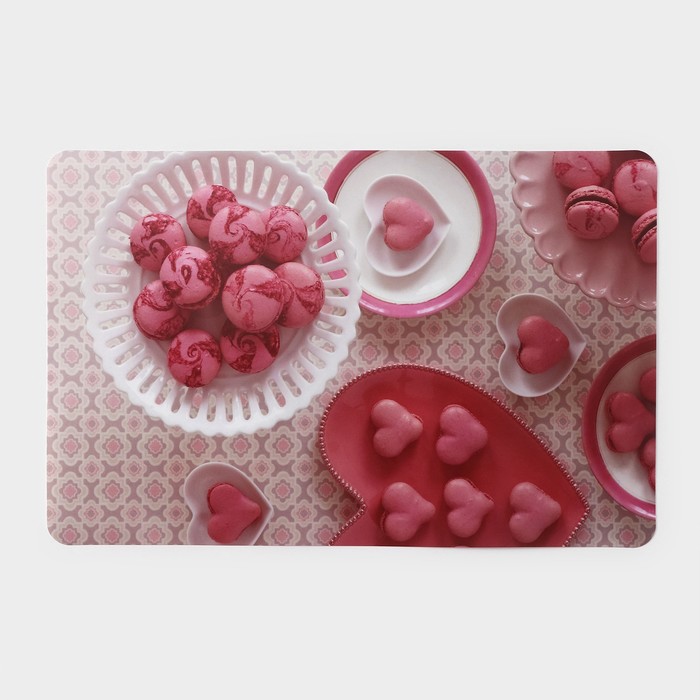 Салфетка сервировочная на стол «Розовый десерт», 42×27 см