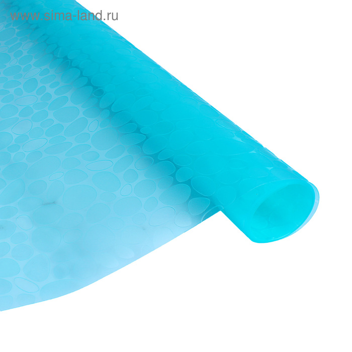 Коврик противоскользящий «Пузыри», 45×100 см, цвет бирюзовый - Фото 1