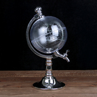 Башня пивная с воронкой «Земной шар», 1,9 л, цвет серебряный - Фото 1