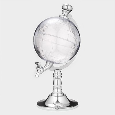 Башня пивная с воронкой «Земной шар», 1.9 л, пластик, серебристая