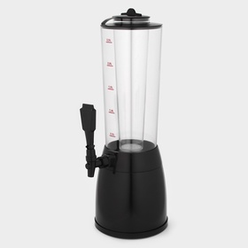 Башня пивная с ёмкостью для льда «Меркурий», 2.5 л, пластик, чёрная