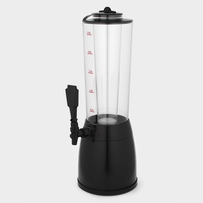 Башня пивная с ёмкостью для льда «Меркурий», 2.5 л, пластик, чёрная