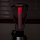 Башня пивная «Металлик», 3 л, колба для льда, с подсветкой, 2 батарейки CR=2032, пластик, серебристая 2603453