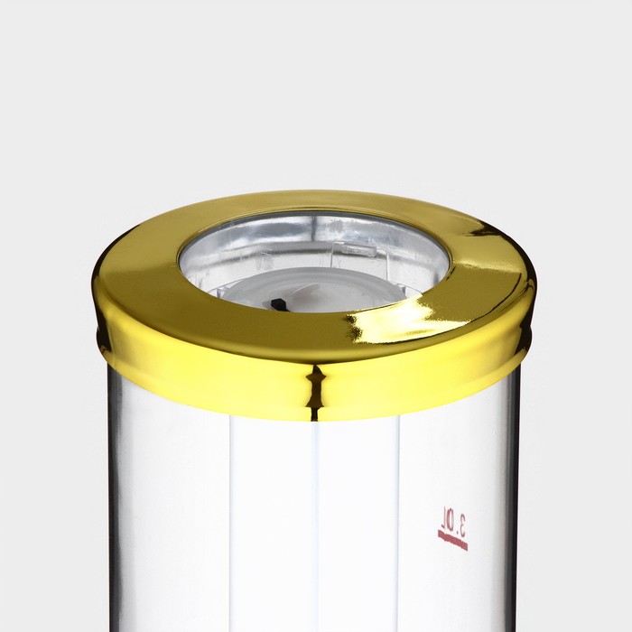 Башня пивная «Петронас», 3 л, колба с подсветкой, 2 батарейки, цвет золотой - фото 1890704034
