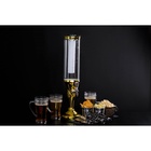 Башня пивная «Петронас», 3 л, колба для льда, подсветка, 2 батарейки AG3, пластик, золотистая 2603455