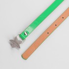 Ремень детский, ширина 1.3 см, гладкий, пряжка металл, цвет зелёный - Фото 3