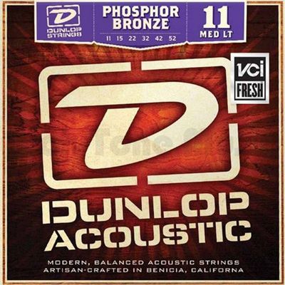Комплект струн для акустической  Dunlop DAP1152  фосф.бронза, Medium Light, 11-52
