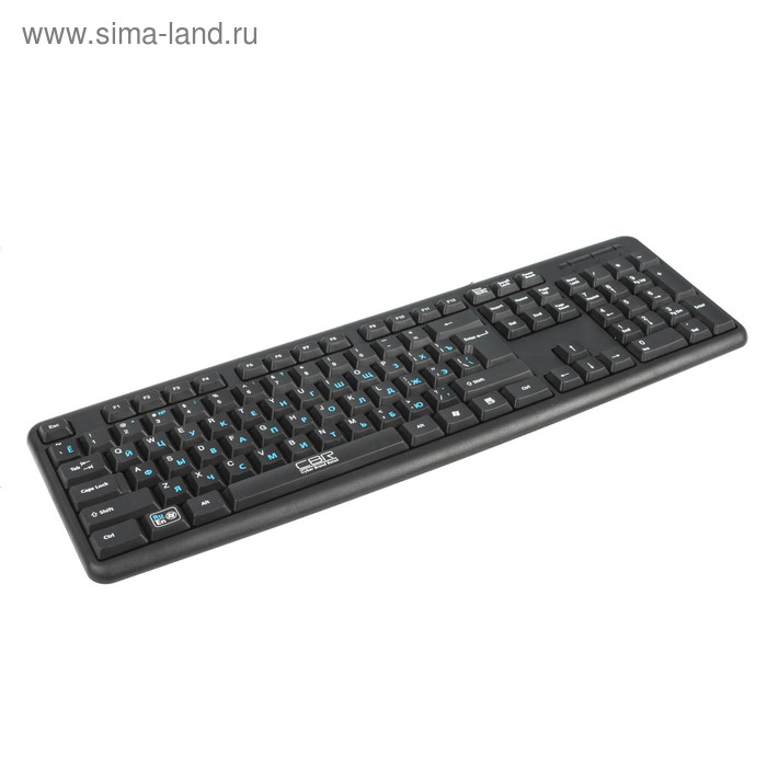 Клавиатура CBR KB 109, проводная, мембранная,  кабель 1.8 м, 104 клавиши, USB, чёрная - Фото 1