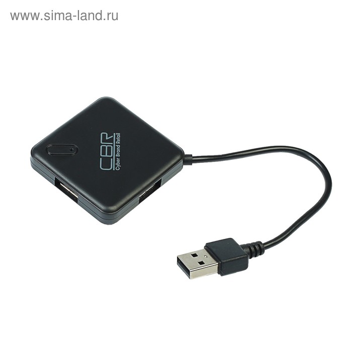 Разветвитель USB (Hub) CBR CH 132, 4 порта, поддержка plug&play, USB 2.0, черный, - Фото 1