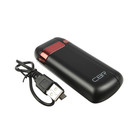 Внешний аккумулятор CBR, USB, 4000 мАч, 1 A, фонарик, индикатор зарядки, черный - Фото 1