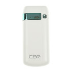 Внешний аккумулятор CBR, USB, 4000 мАч, 1 A, фонарик, индикатор зарядки, белый - Фото 2