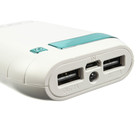 Внешний аккумулятор CBR, 2 USB, 4000 мАч, 2/1 A, фонарик, индикатор зарядки, белый - Фото 4