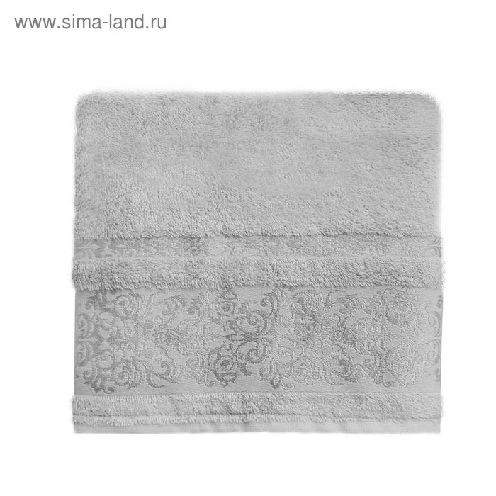 Полотенце «Дамаск», размер 50 × 90 см, серый - Фото 1