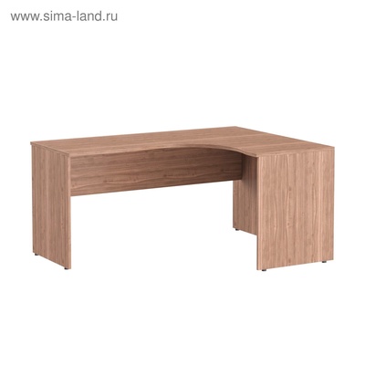 Стол криволинейный IMAGO «СА – 4Пр», 1600×600(1200)×755 мм, цвет ясень шимо тёмный