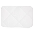 Подушка плоская OL-tex для новорожденных 40x60 см, микроволокно, сатин/тик белый, хлопок - Фото 1