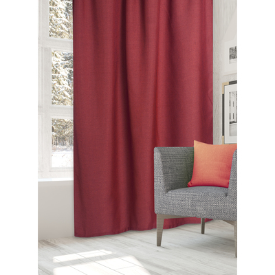 Штора портьерная "Этель" без держателя 135х270 Рейнбоу, цвет бордовый