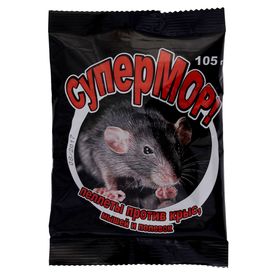Пеллеты СуперМОР против крыс, мышей и полевок, 105 г (комплект 2 шт)