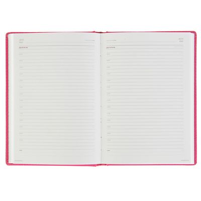 Ежедневник недатированный А5, 136 листов Velvet, обложка искусственная кожа, розовый