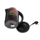 Чайник электрический "Добрыня" DO-1215, металл, 2 л, 2200 Вт, черный с цветами - Фото 6