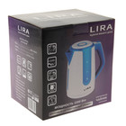 Чайник электрический LIRA LR 0103 blue, 1.7 л, 2200 Вт, подсветка, бело-синий - Фото 6