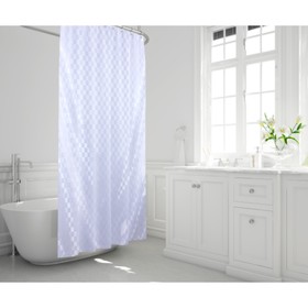 Штора для ванной Quadretto, 180 х 200 см, цвет белый