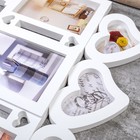 Фоторамка - коллаж на 6 фото 9×13 см, 13×18 см «Влюбленность», пластик, белая, 41×51 см  (артикул 2529353)  большой выбор товаров оптом и в розницу по низким ценам с доставкой