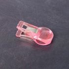 Зажим пластик цветной прозрачный МИКС 3х1,5 см - Фото 2