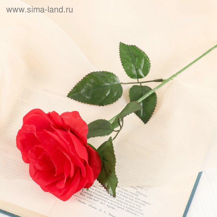 Цветы искусственные "Роза Глория" 9х60 см, красный - Фото 1