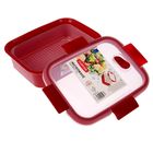Контейнер пищевой 1 л Microwave, цвет красный - Фото 2