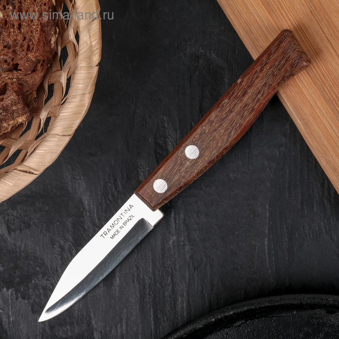 Нож кухонный Tramontina Tradicional для овощей, лезвие 7,5 см, сталь AISI 420 - Фото 1