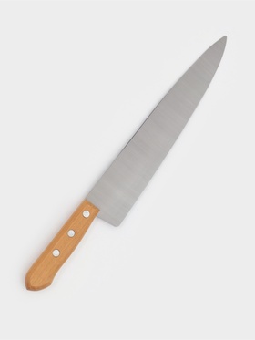 Нож кухонный Carbon поварской, лезвие 30 см, с деревянной ручкой