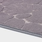 Коврики для ванной и туалета Доляна «Галька, ракушки», 2 шт., 40×50 см, 50×80 см, серые - Фото 3