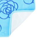 Набор ковриков для ванны и туалета «Цветок», 3 шт: 37×43, 38×47, 50×80 см, цвет голубой - Фото 4