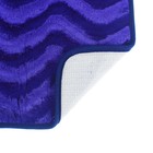 Набор ковриков для ванны и туалета 2 шт 45х50, 50х80 см, цвет синий - Фото 4