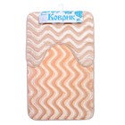 Набор ковриков для ванны и туалета 2 шт 45х50, 50х80 см, цвет бежевый - Фото 5