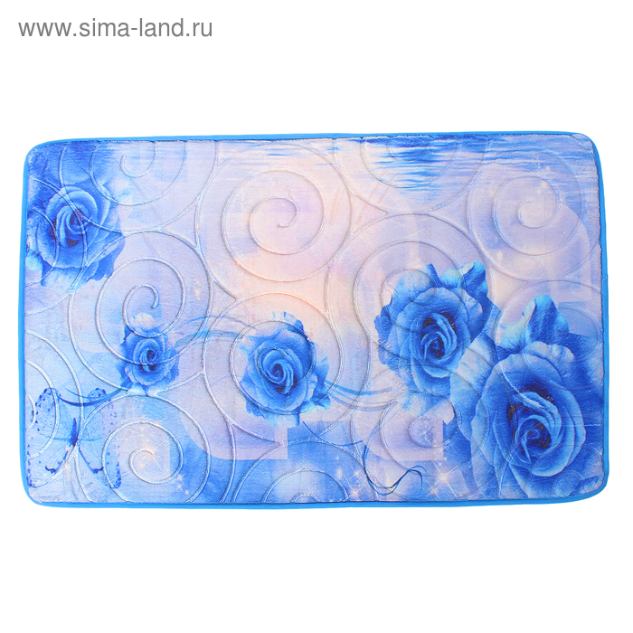 Коврик для ванной «Розы на камнях», 50×80 см - Фото 1