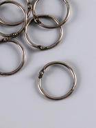 Набор колец для творчества (для фотоальбомов) «Чёрное», внутренний d=2.5 см, внешний d=3 см, 6 шт. - Фото 1