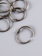 Набор колец для творчества (для фотоальбомов) «Чёрное», внутренний d=2.5 см, внешний d=3 см, 6 шт. - Фото 2