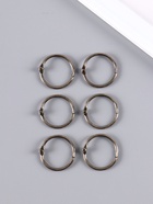 Набор колец для творчества (для фотоальбомов) «Чёрное», внутренний d=2.5 см, внешний d=3 см, 6 шт. - Фото 3