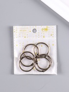 Набор колец для творчества (для фотоальбомов) «Чёрное», внутренний d=2.5 см, внешний d=3 см, 6 шт. - Фото 4