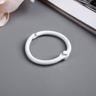 Кольца для творчества (для фотоальбомов) "Белое" набор 6 шт d=3 см - Фото 3