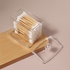 Органайзер для ватных палочек, с крышкой, 9×7×10 см, прозрачный - Фото 6