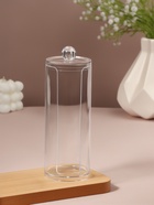 Органайзер для ватных дисков, с крышкой, d=6.5×19.5 см, прозрачный - Фото 2