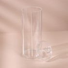 Органайзер для ватных дисков, с крышкой, d=6.5×19.5 см, прозрачный - Фото 5