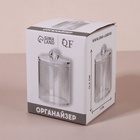 Органайзер для ватных палочек, с крышкой, 7×11.5 см, прозрачный - Фото 5